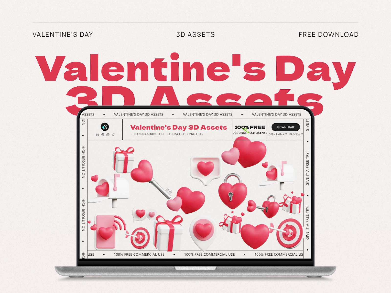 3D Valentine's Day asset 1